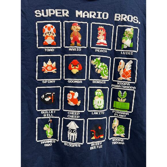 SUPER MARIO BROS. Blue graphic youth tee sz M - Picture 3 of 4